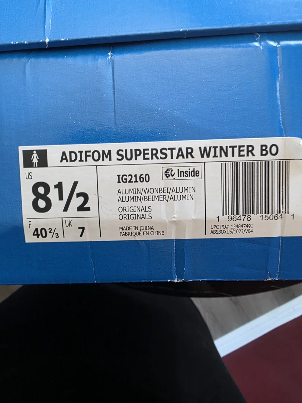 adidas Adifom Superstar Winter Box in Blue